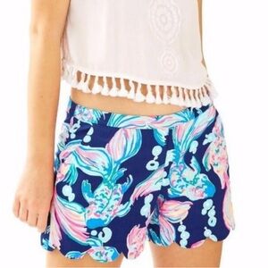 Lilly Pulitzer Magnolia Going Coastal Scalloped Shorts